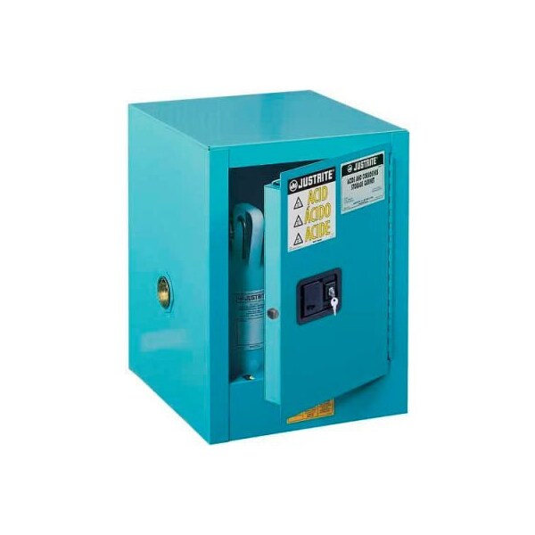 Justrite 4 gal, 1 Shelves, 18-Gauge Steel, 17 in W x 22 in H x 17 in D, Blue 8904222 - main